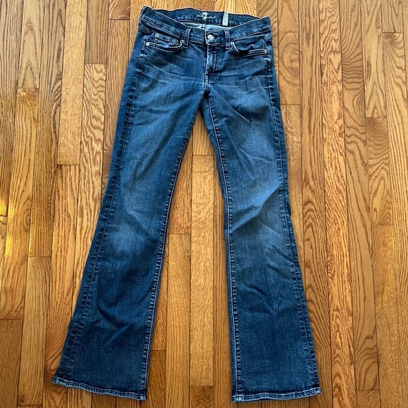 7 For All Mankind Denim - 7 For All Mankind Lexie Bootcut Jeans Denim 27 Medium Wash Casual Flare Blue